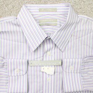 Nordstrom Shirt NWT Men 17 1/2, 35 Purple Smartcare Traditional Fit Wrinkle Free